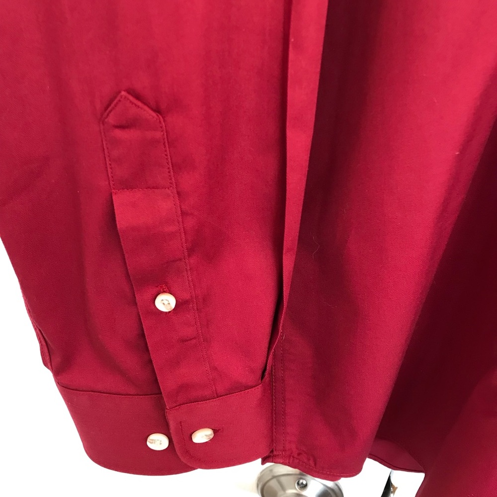 Forsyth button down burgdy shirt